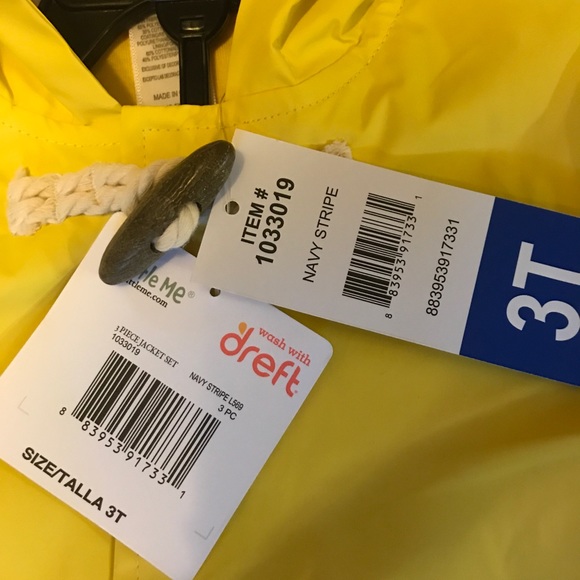 NWT LITTLE ME Boys raincoat, shirt & pants 3T - Picture 3 of 5